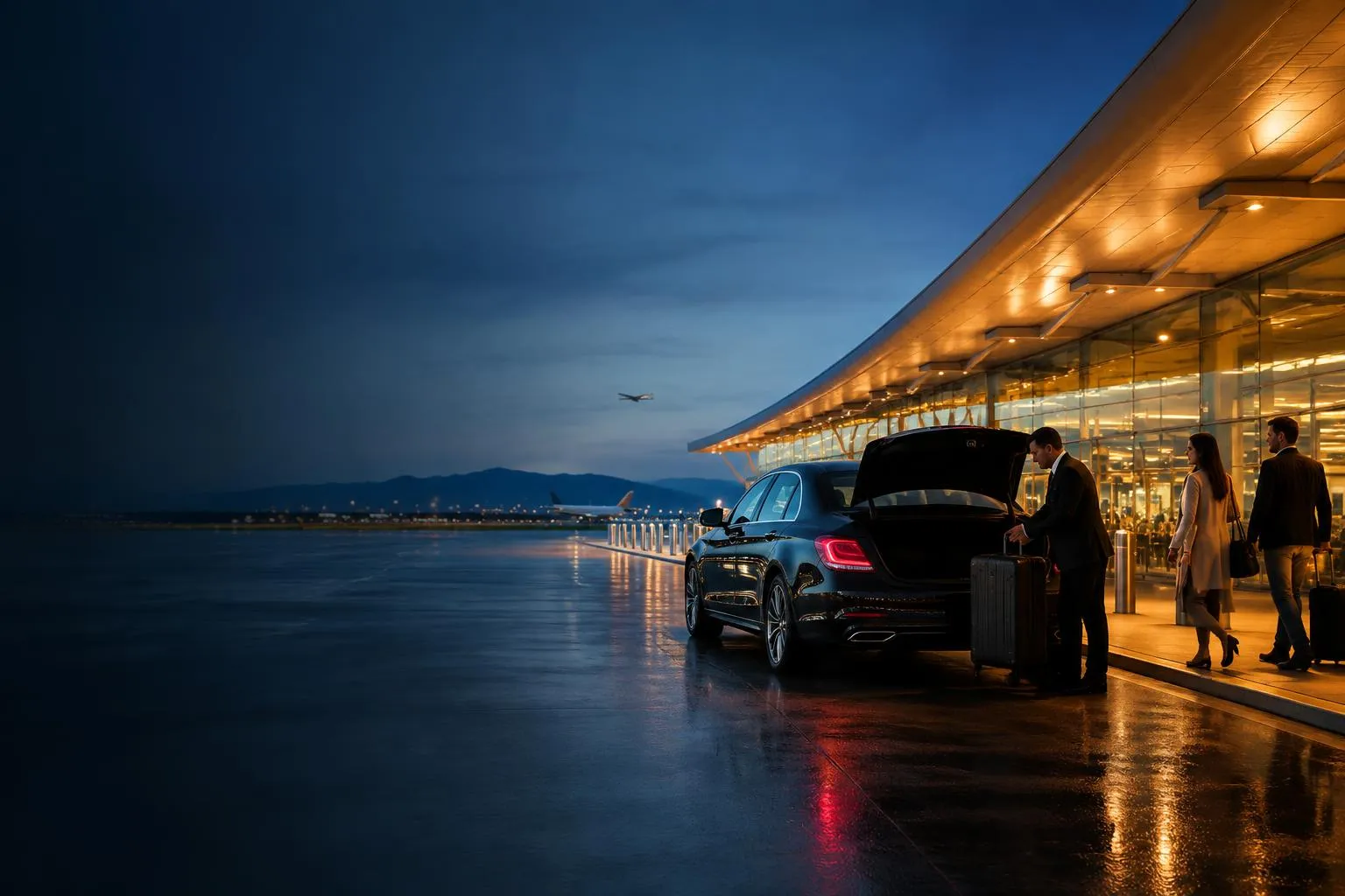 Professional chauffeur meeting a Mountain View traveler for a pre-arranged SJC airport transfer