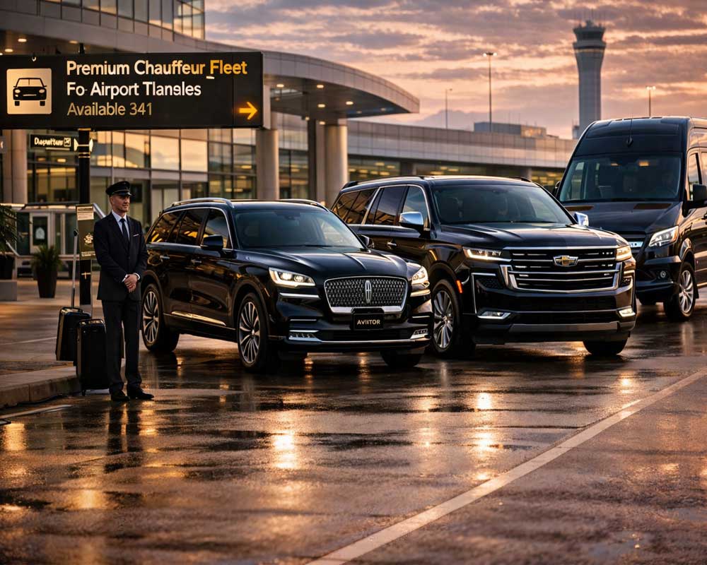 San Jose Airport to Stanford University transportation with professional chauffeur and Chevrolet Suburban SUV at SJC Airport